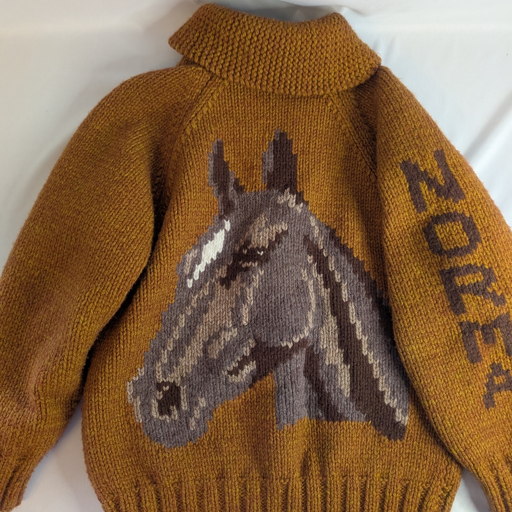 One Of A Kind Women's Handmade Western Horse Girl Sweater "Norma" - Picture 7 of 9